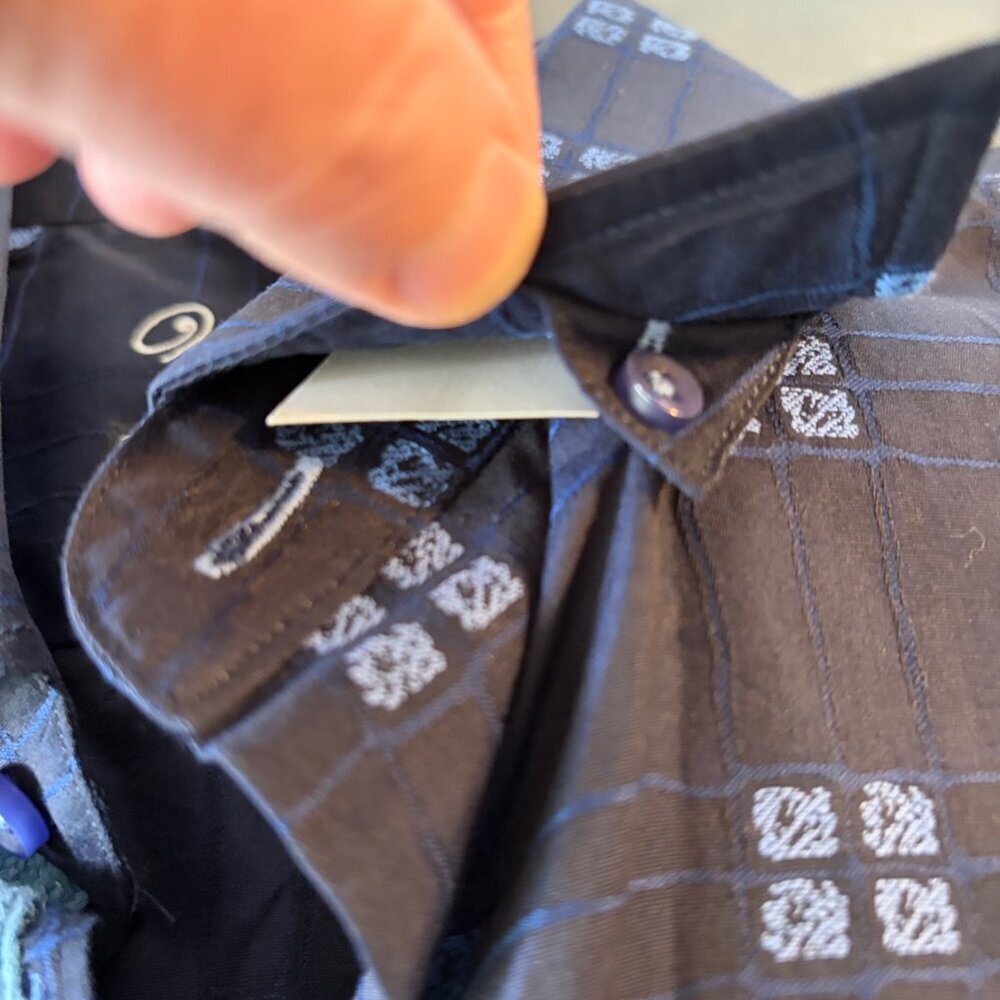 Visconti Uomo 100% Cotton Button-Up Shirt – Men’s Large - Like New - Picture 3 of 7